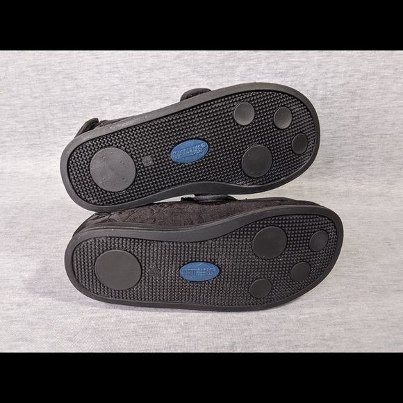 Foamtreads Physician L2 Black Satin Slippers - Picture 8 of 14
